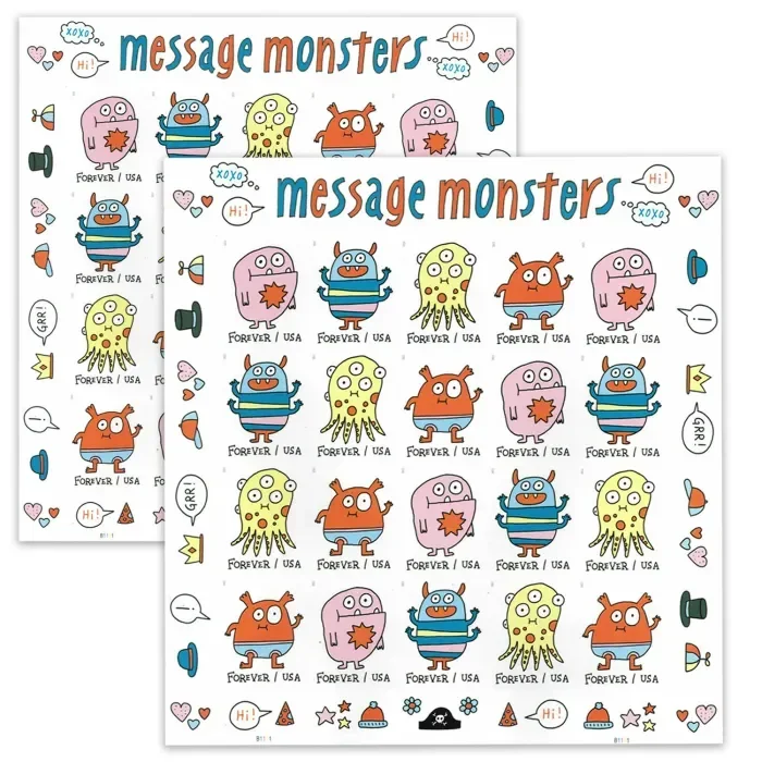 2021 Message Monsters Stamps - Forever Stamps