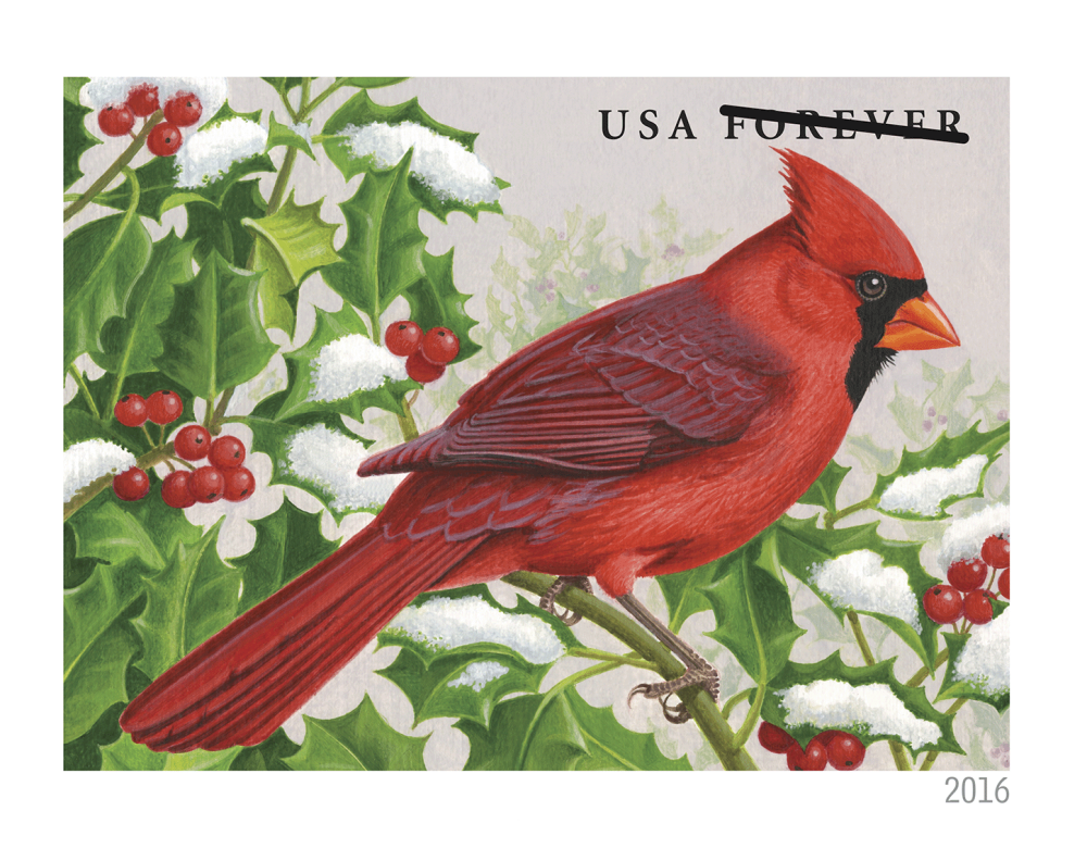 2016 Forever Stamps Songbirds In Snow | Forever Stamps US Postage Stamps