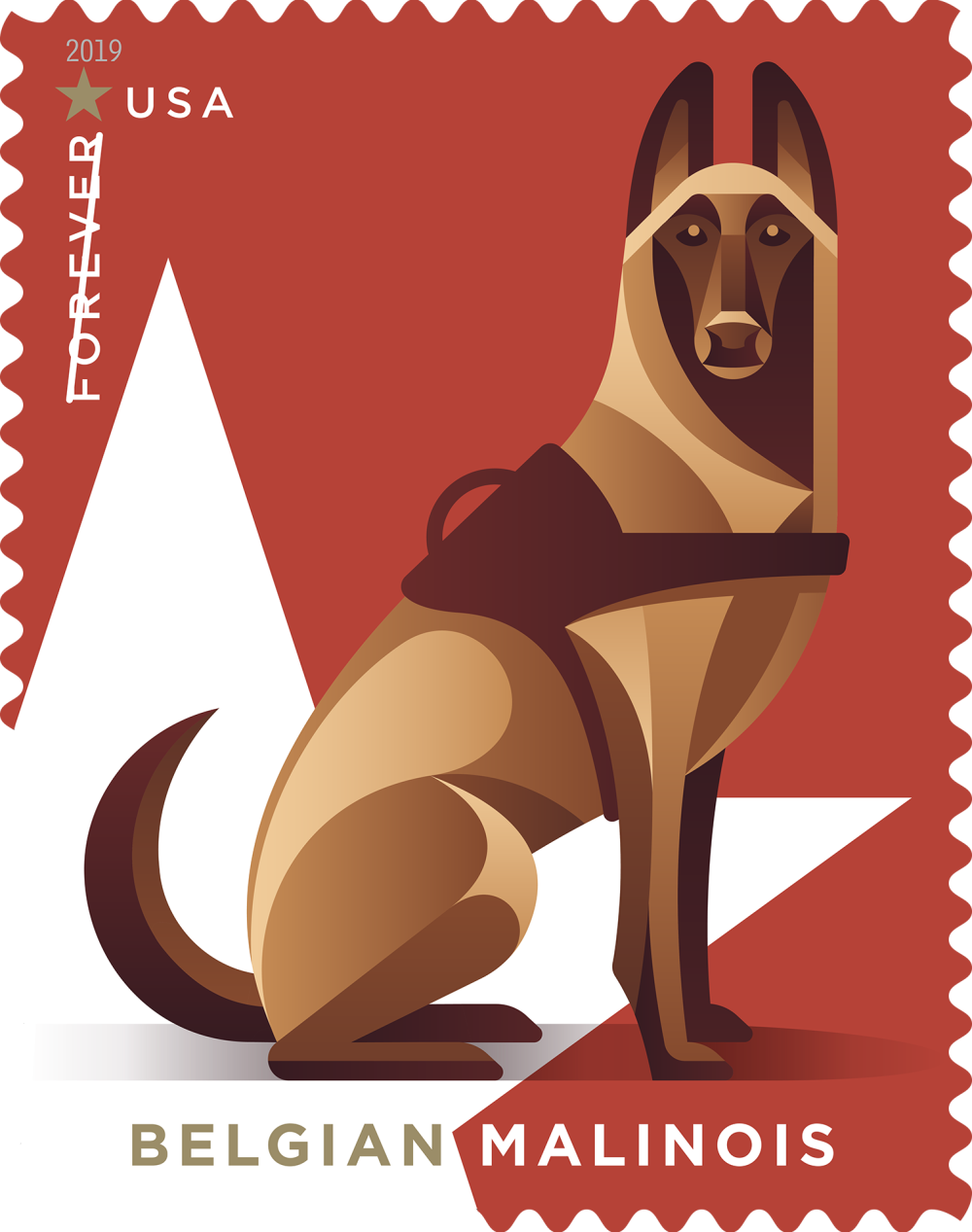 2019 Military Working Dogs Stamps 100 PCS | Forever Stamps US Postage Stamps