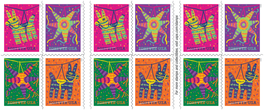 2023 Piñatas! Stamps 100 PCS - Forever Stamps