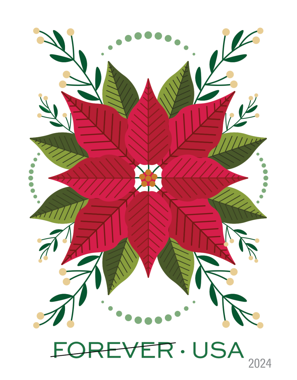 2024 Holiday Joy Stamps - Forever Stamps